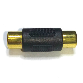 Переходник RCA--->RCA (тюльпан), мама золото