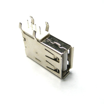 Разъём USB тип A угловой вертикальный на плату