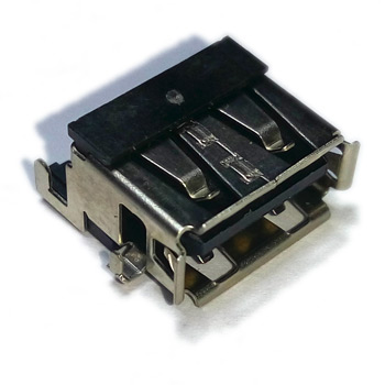 Разъём USB тип A на плату, утопленный (US067)