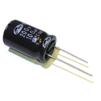 Конденсатор эл. 100.0 / 200v Samwha RD
