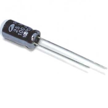 Конденсатор эл. 100.0 / 25v Samwha RD