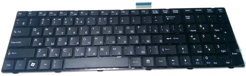 Клавиатура для ноутбука MSI (A6200 / CR620) RUS, черная
