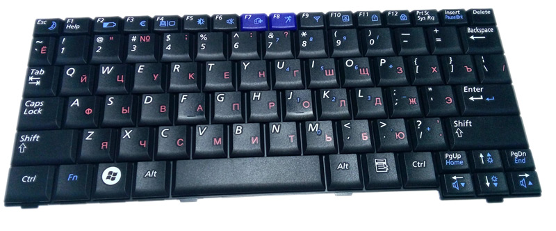 Клавиатура для ноутбука SAMSUNG (NC10 / N110) RUS, black